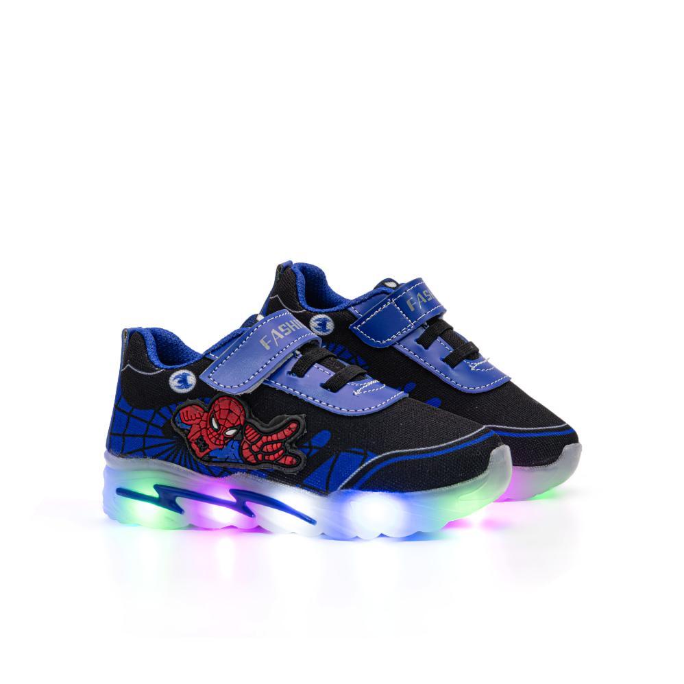 bestpromo sepatu anak laki-laki model lampu led / sepatu sneakers anak karakter spider - arkana