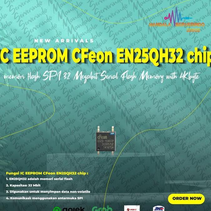 IC EEPROM CFeon EN25QH32 chip memori flash SPI 32 Megabit Serial Flash Memory with 4Kbyte Uniform Se