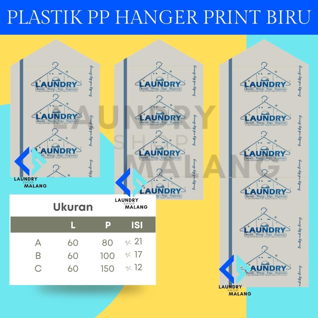 NEW Plastik laundry satuan cutting bahu/ Plastik sablon jas gamis longdress (PRINT BIRU-500GR) [terb