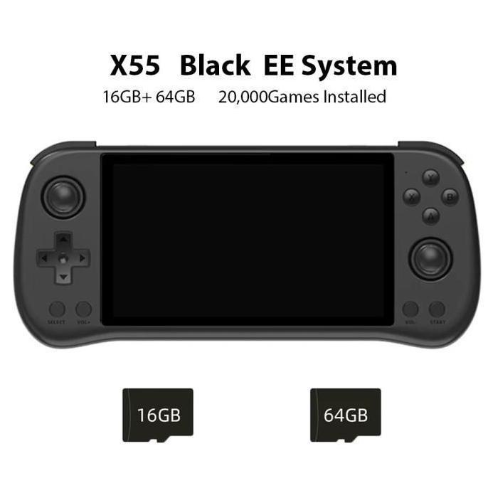 POWKIDDY X55 Retro Handheld Game Console 5.5Inch Screen 16GB 64GB [terbaik]