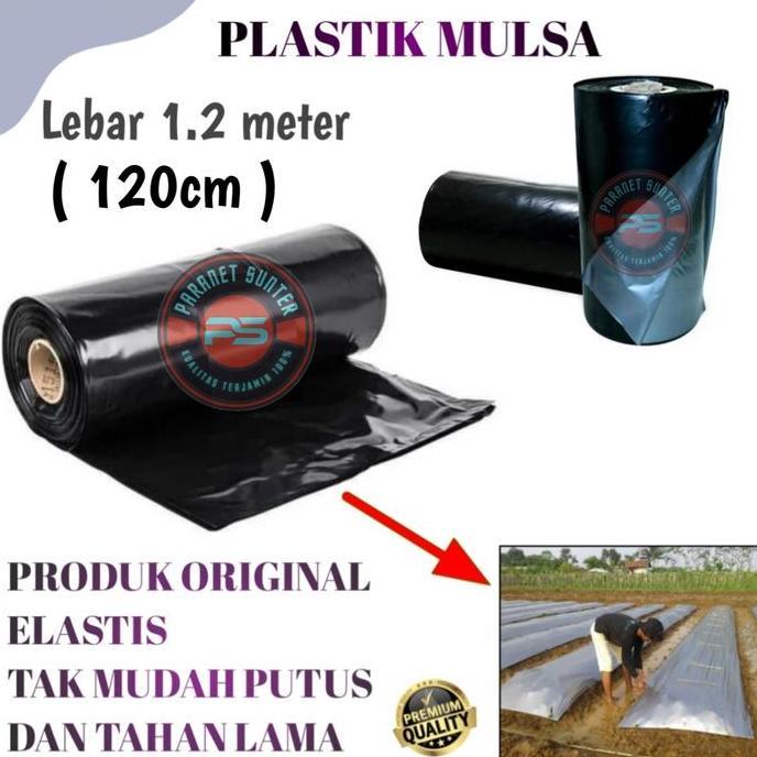 Plastik Mulsa Hitam perak lebar 1.2M panjang 250 meter