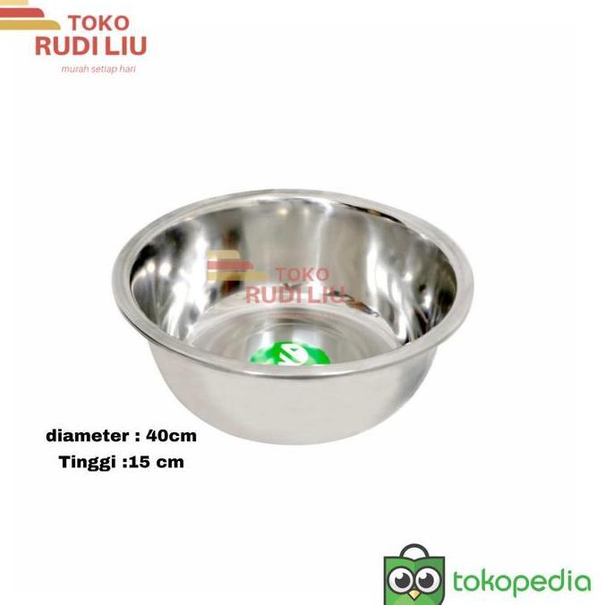 Baskom Tinggi 40 Cm Stainless Steel 40cm Mixing Bowl Baskom