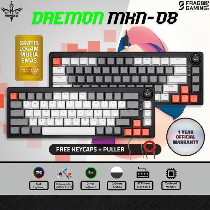 '' NYK MKN08 KEYBOARD MECHANICAL NYK NEMESIS DAEMON MKN-08 MKN 08 ''