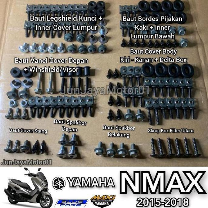 Baut Lengkap Full Set Bodi Body Yamaha Nmax 2015-2018 Terbaik