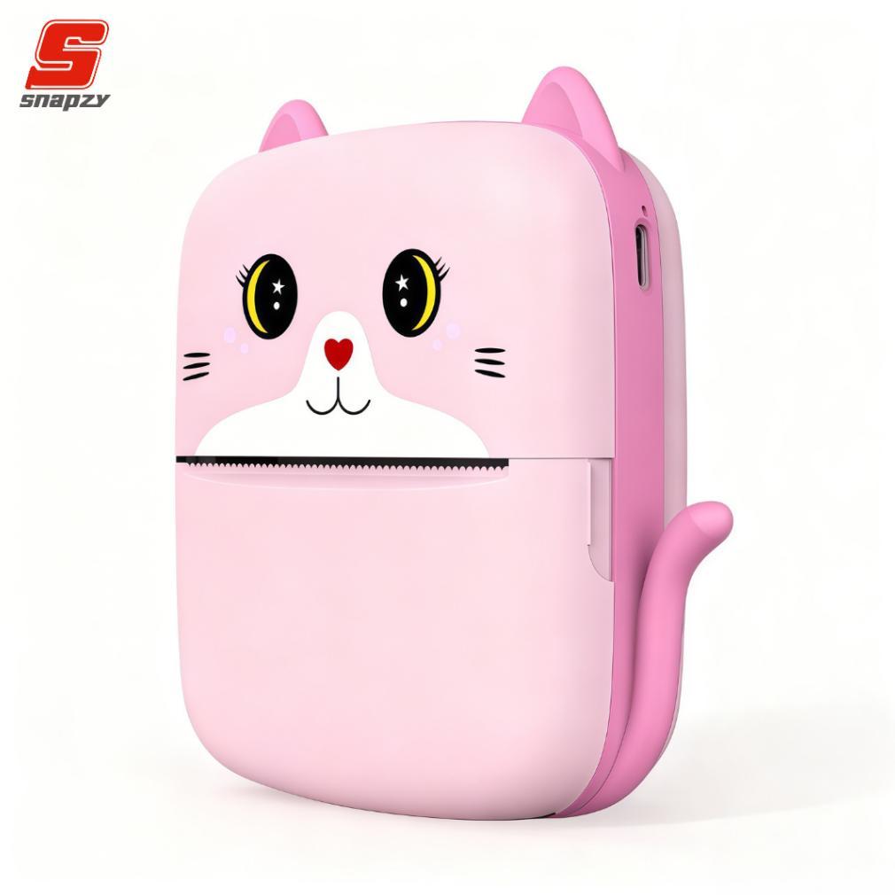 (Lestary Store)  Printer Bluetooth Mini Anak Thermal Printer Cetak Foto Alat Printer Mini -58*30mm P