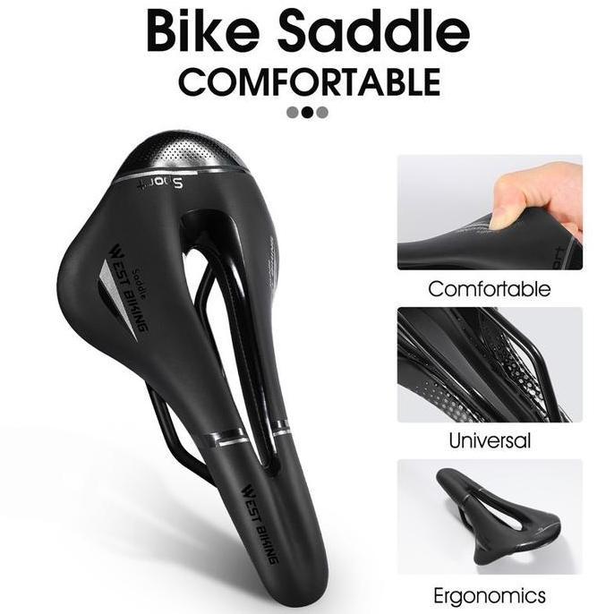 West Biking Ultralight Sadel Sepeda Lipat MTB Roadbike Hollow Saddle [terbaik]
