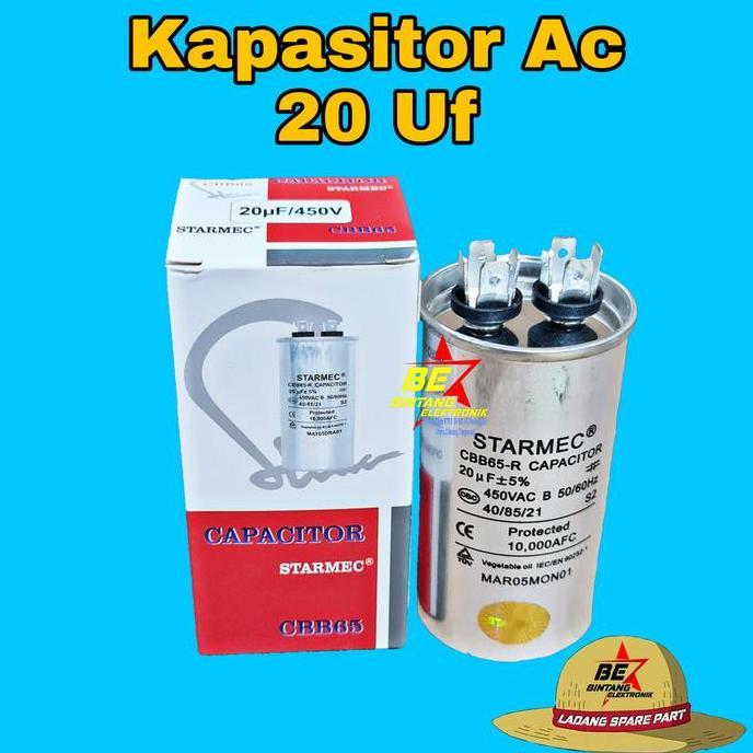 Kit- Kapasitor Ac 20 Capasitor Ac 20Uf Capasitor 20 Uf 400/450 Vac
