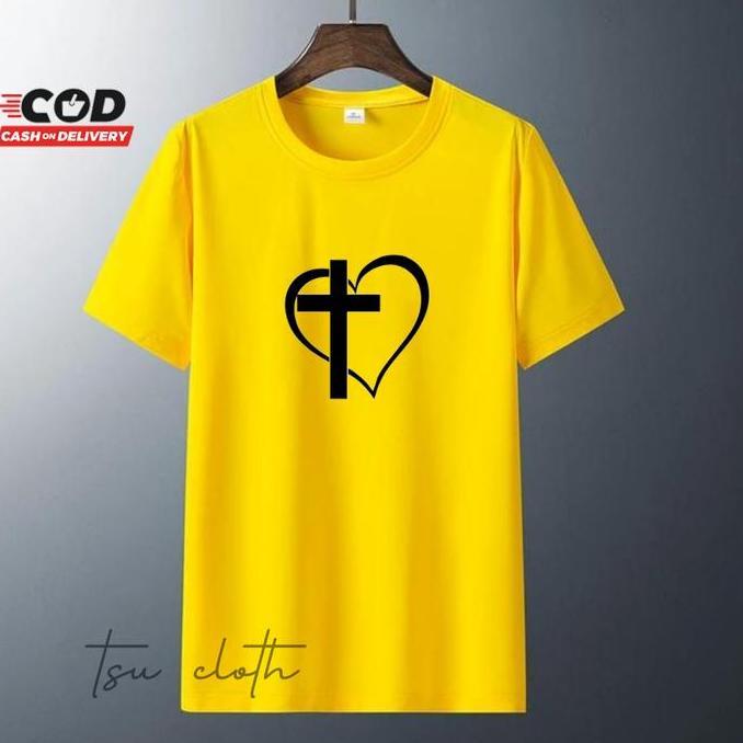Men- Baju Rohani Katolik / Baju Motif Salib / Kaos Salib / Kaos Rohani / Baju Salib Pria / Kaos Kris
