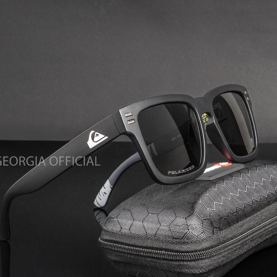 Kacamata Quicksilver Corak Hitam Pria Polarized Kece Cowok Original 100% Anti Silau Siang Malam - 11