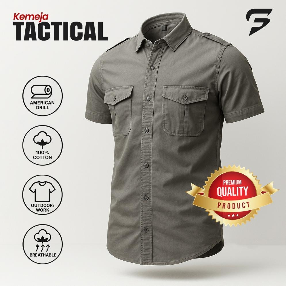 New Kemeja Tactical Pria / Kemeja Tactical / Kemeja Tactical Lengan Pendek / Kemeja Pria / Kemeja Pr