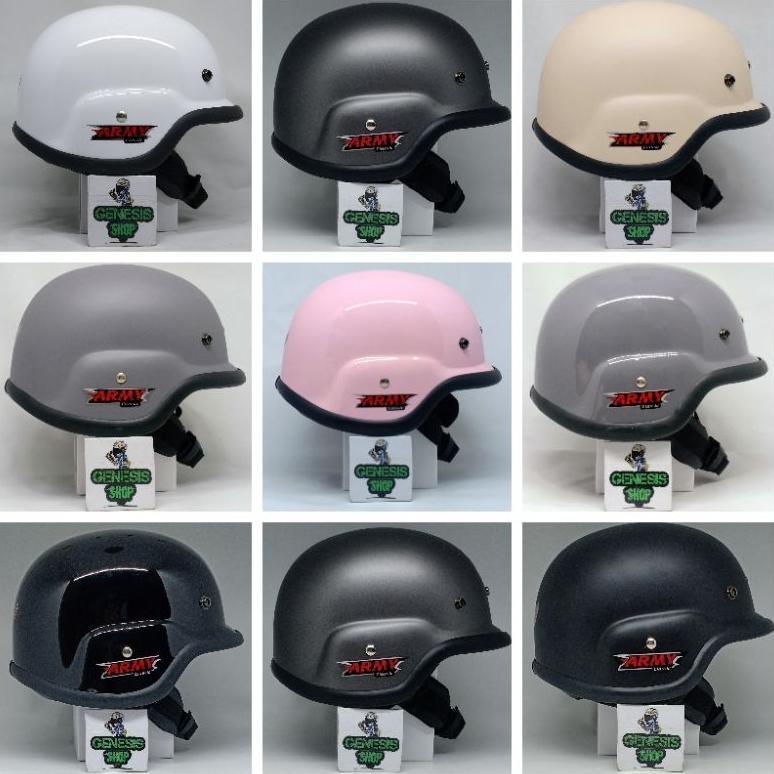 Helm HBC army solid polos helm retro army