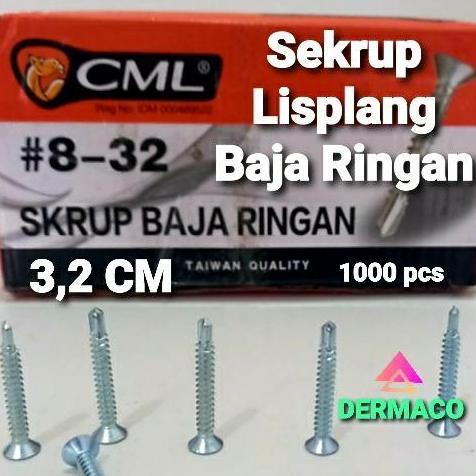 SKRUP LISPLANG 3,2 CM / SKRUP BAJA RINGAN 1000 PCS BMP27