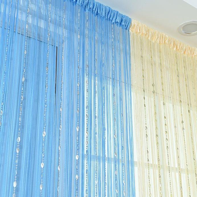 Tirai Pintu Mute Kuaci/ Tirai Benang Pintu/ Tirai Dekorasi/ Tirai Pembatas Ruangan/ Tirai Pintu