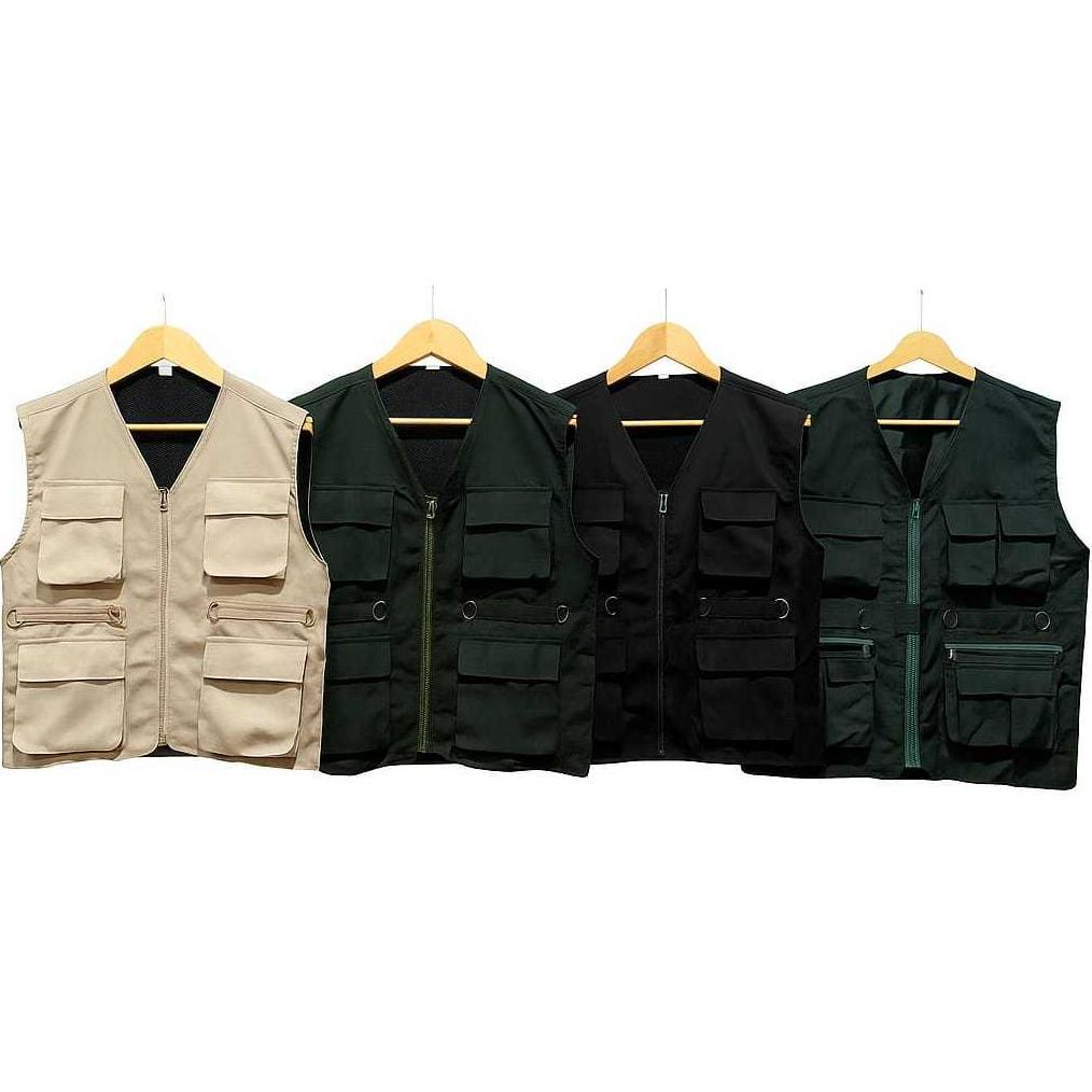 BEST SALE Vest Rompi Bahan Ripstop Motif 002 Pria Hiking Jaring Biru Muda
