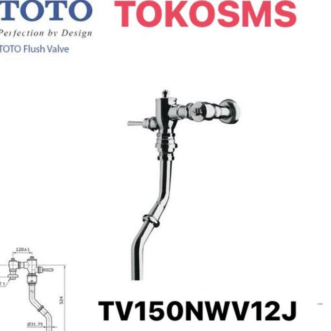Flush valve kloset jongkok CE 9 TV150NWV12J push kran  TOTO ORIGINAL