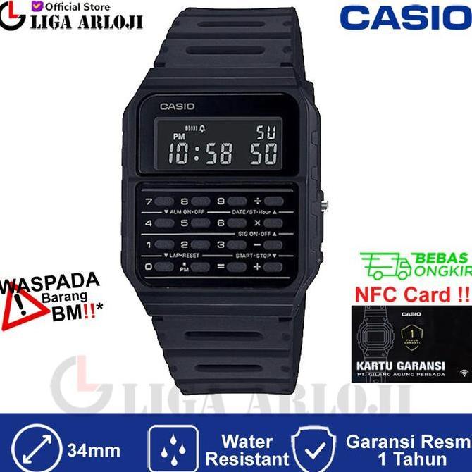 CASIO CA-53WF-1BDF - Jam Tangan Calculator / Kalkulator Hitam CA53 CA53WF CA-53WF-1