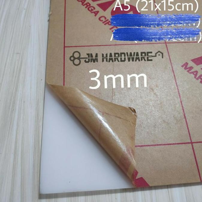 Acrylic putih susu 3mm A5 mika akrilik lembaran