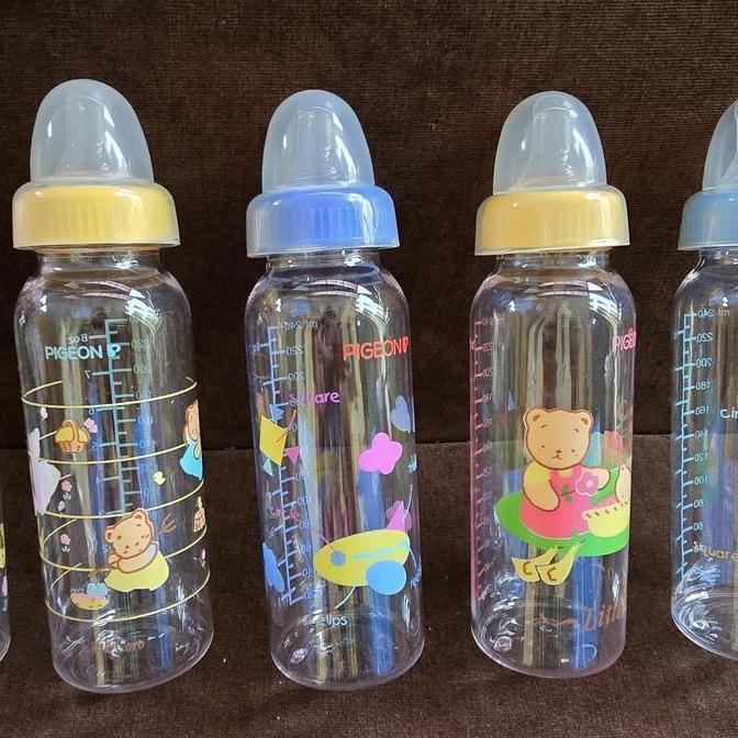 Pigeon Botol Sisu Motif 240ml Silicone Nipple Size L / Botol Bayi 6 bulan keatas