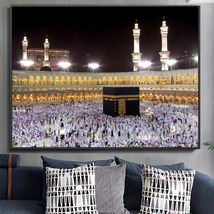 Fortfahren- Kaligrafi Kristik Pola Set Lengkap Cross Stitch Kabah Kristik Modern Paket Kristik Peman