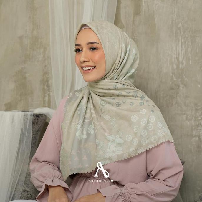 Veil- Authentism - Naditya Series Exclusive Printed Scarf Kerudung Segi Empat Voal Ultrafine  Muslim