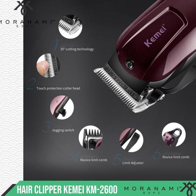 Kemei 2600 Mesin Cukur Alat Cukur Rambut Hair Clipper Kemei Original Aman