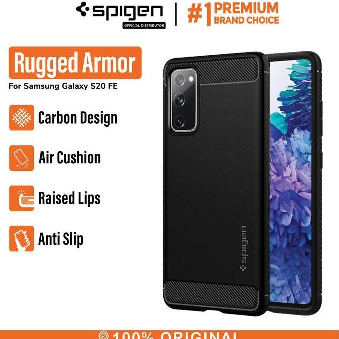 Case For Samsung Galaxy S20 FE Spigen Rugged Armor SoftCase For Carbon Casing