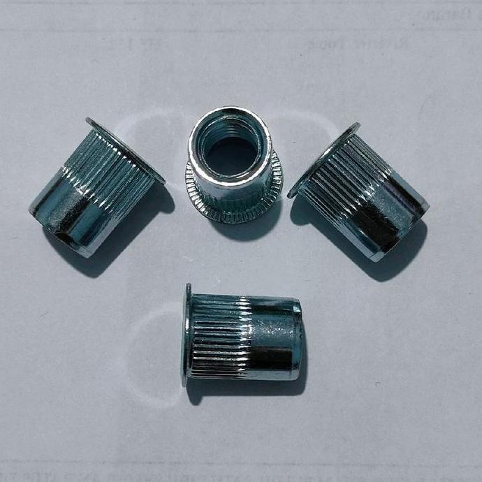 1PACK(100PCS) M10 MUR RIVET BIBIR TIPIS 1MM, PANJANG 18,5MM, BODY DIA. : 13,3MM, DIA. FLANGE : 16,8M