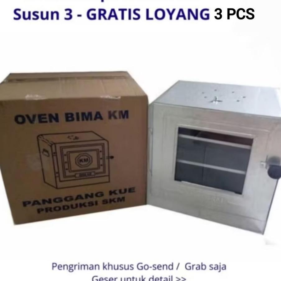 Paket Oven Bima Km 3 Susun Free 3 Loyang/Oven Angkringan/Oven Kompor Gas Bima Km