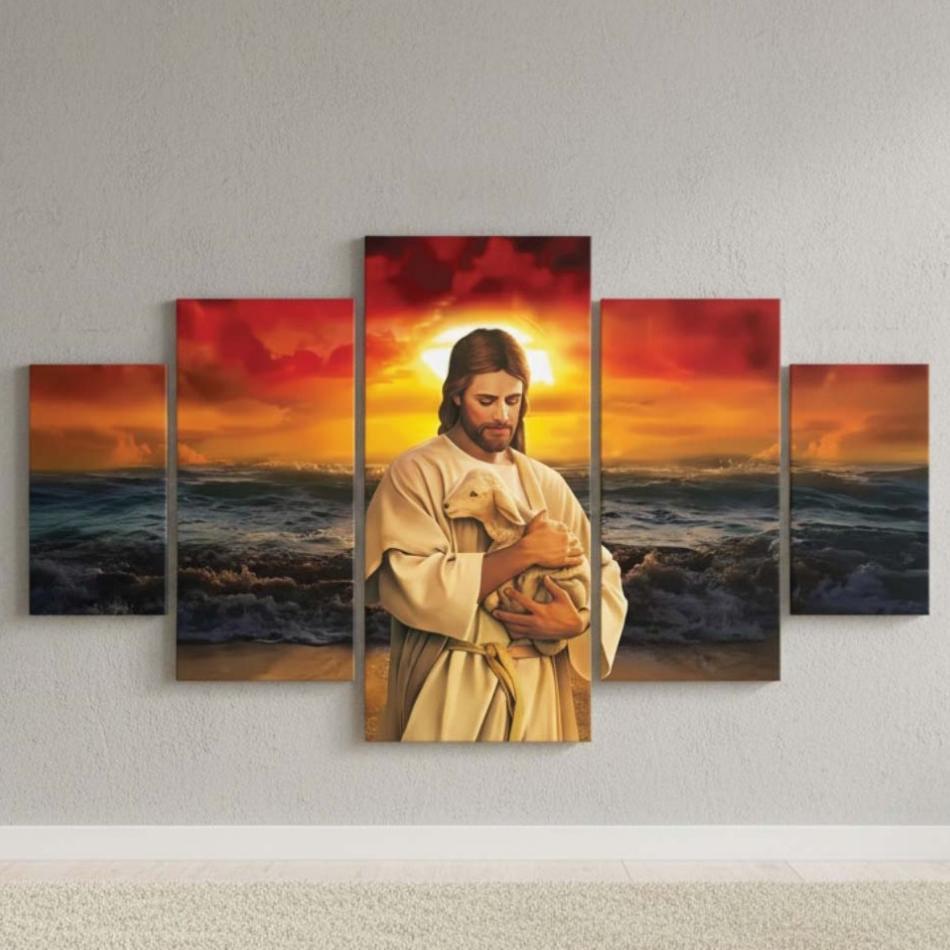 Hiasan Dinding Yesus - Poster Yesus - Dekorasi Dinding Ruang Tamu Aesthetic Besar Rohani