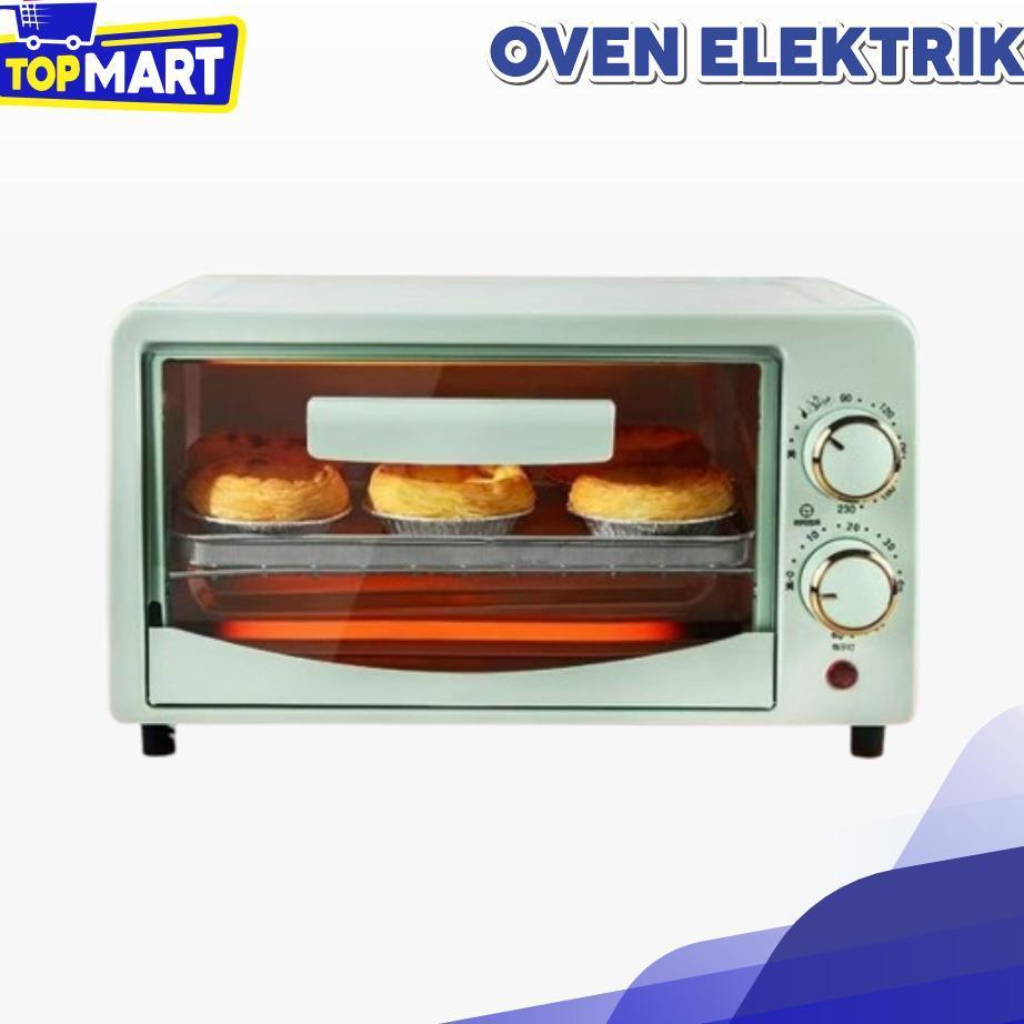 Topmart - Oven Listrik 12L Electric Oven Multifungsi Kontrol Suhu Waktu Roti Oven Listrik Low Watt