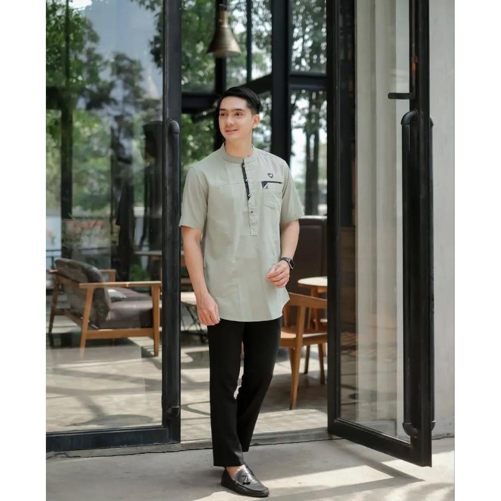HOT BAJU KOKO KURTA LENGAN PENDEK PRIA DEWASA TREND TERBARU