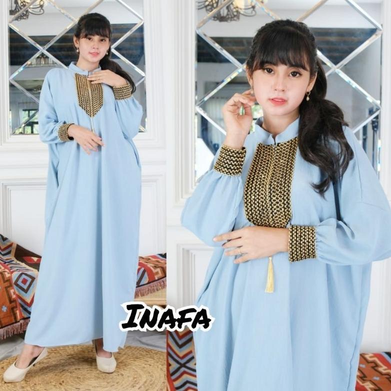 NEW PROMO GAMIS JUMBO KAFTAN SULTAN CRINKLE AIRFLOW PREMIUM KAFTAN POLOS RENDA