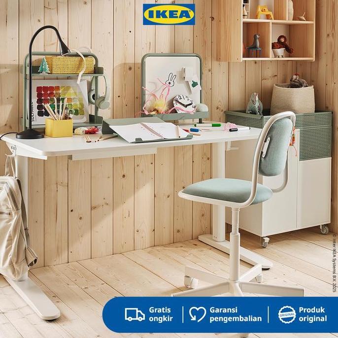 HOT DEAL - IKEA ORFJALL Kursi Kantor / Kerja Putar Minimalis Kuat Hijau Muda Kayu Meja