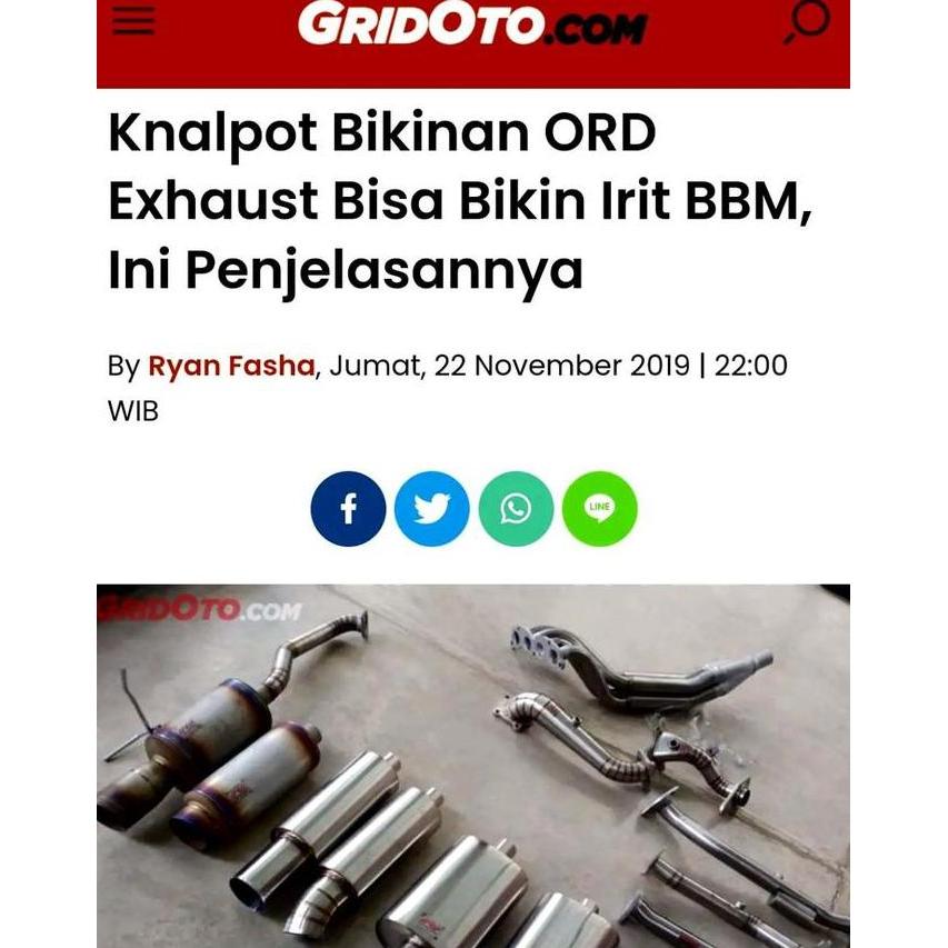 Exhaust Knalpot Racing Mobil Bass Resonator mobil manual ORD exhaust
