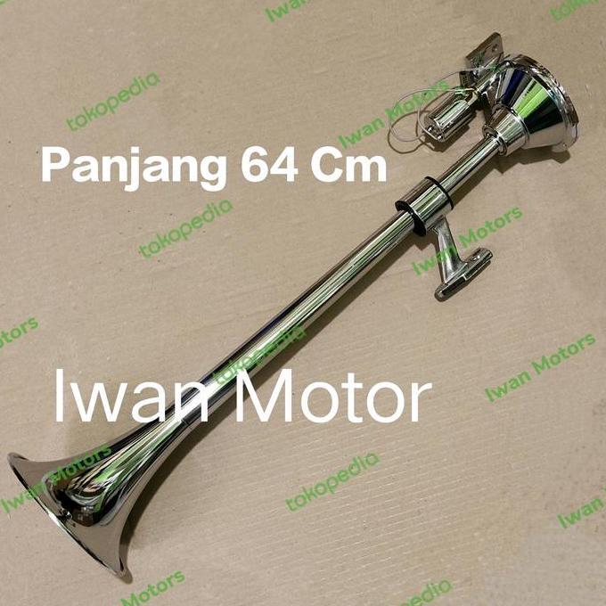 Klakson Trompet Angin 24 Volt - Air Horn 1 Corong Suara Panjang (64cm)
