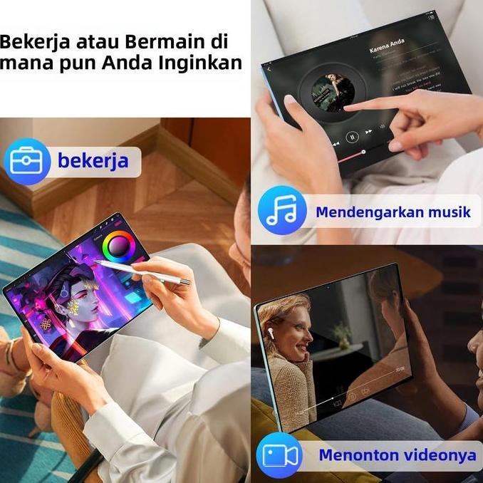 Bisa COD S13 Tablet PC 12.8inch 16GB+1TB Wifi 4G/5G Dual SIM smart Tablets Untuk Anak Belajar hp tab