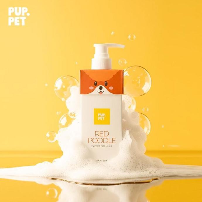 PUPPET Red Poodle Bath Foam - Shampo Anjing Poodle untuk Bulu Merah, Putih & Warna Terang 250ml