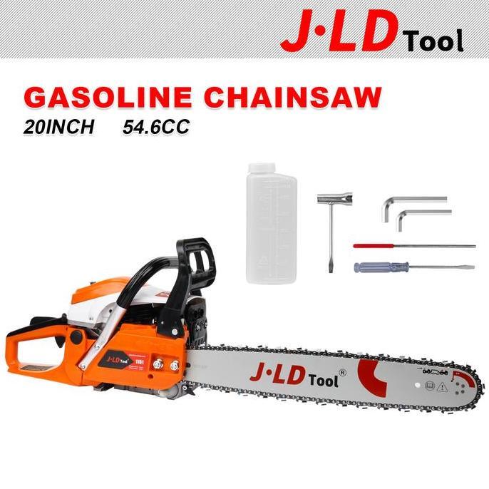 Terlaris Jld 54.6Cc Mesin Chainsaw Mini Mesin Potong Kayu 20Inch 2Tak Gergaji Potong Pohon Kayu Mesi