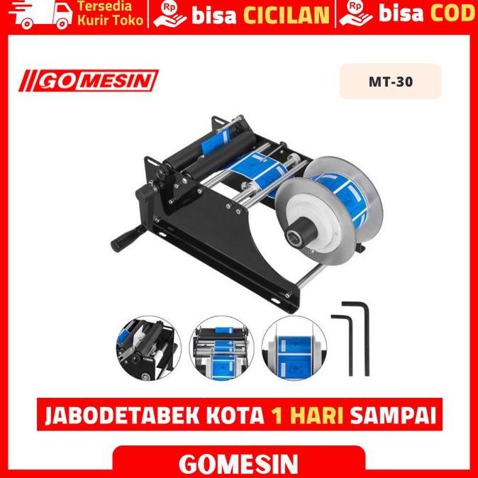 BOTTLE LABELING MANUAL GOMESIN MT-30 MESIN CETAK STIKER LABEL BOTOL