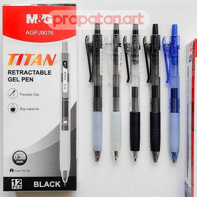 Pilihan- M&G Retractable Gel Pen Titan 0.38Mm-1.0Mm | Pena Jel | Pulpen