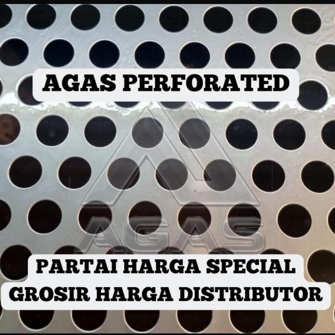 Plat Perforated Stainless ~1.2MM 304 lubang 3~12MM