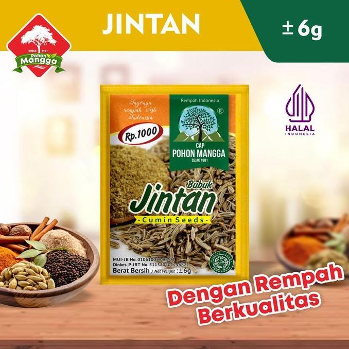 Pilihan- (1 Renceng/ 12 Sachet) Jintan Bubuk Cap Pohon Mangga