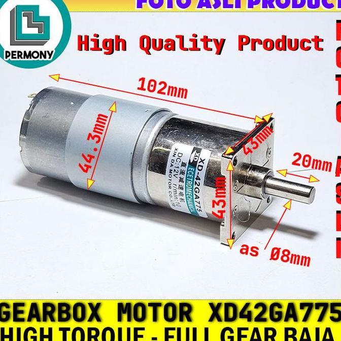 Xd42Ga775 Motor Gearbox Rs775 Xd-Ga775