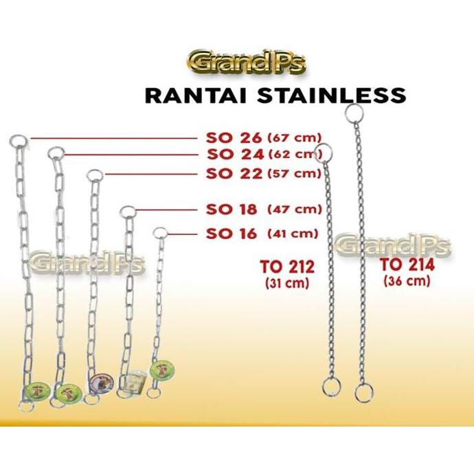 Kalung Leher Anjing Pelatihan Metal Stainless Chain Dog Collar Silver