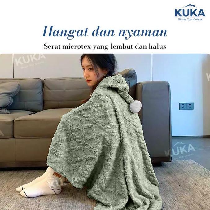 Kuka Gallery - selimut Jaket  Anak dewasa dengan kancing uk 100x140cm hoodie blanket lembut tebal da