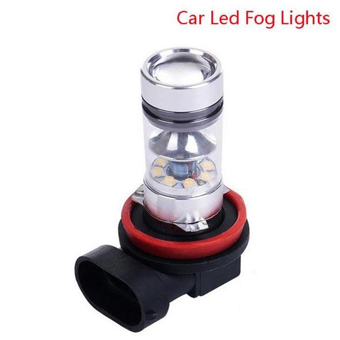 Newlict- 1 100W Lampu Led H11 H8 6000K Untuk Foglamp Mobil 100W Putih Untuk Foglamp Mobil Putih