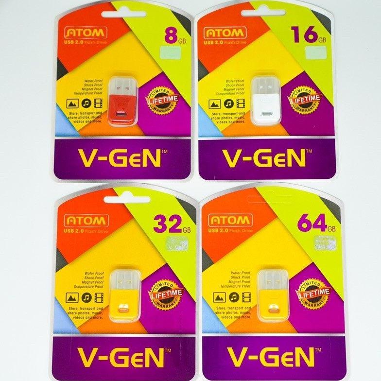 Usb Flashdisk V-Gen Atom Waterprrof 8GB 16GB 32GB 64GB Original Vgen / Flashdisk Atom V gen