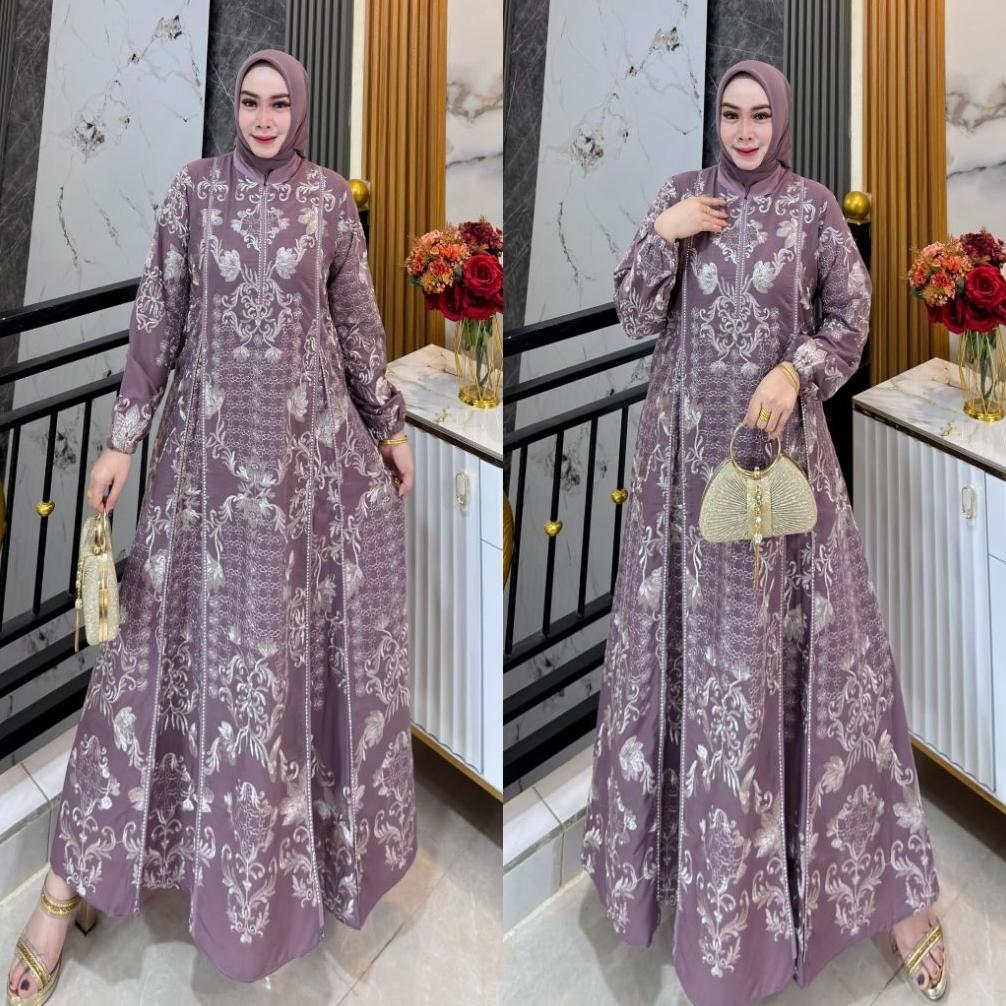 FAVORIT Zifa Fashion || Cod || Maela Dress Katun Bordir Terbaru || Ld 110cm Pb 140cm Siap Kirim || G