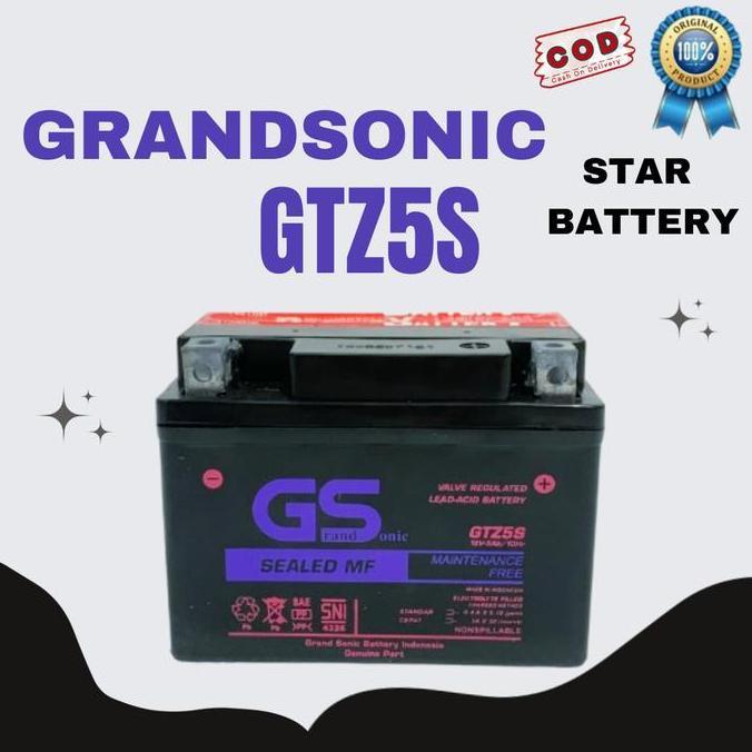 AKI MOTOR YAMAHA BYSON VIXION GTZ5S ACCU KERING MF ASLI