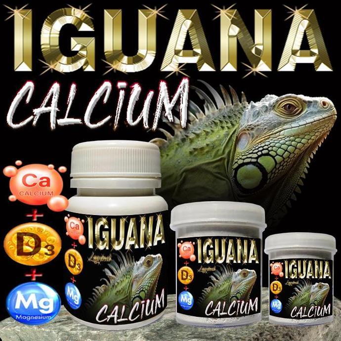 IGUANA CALCIUM +D3 POWDER KALSIUM BUBUK VITAMIN SUPLEMEN KESEHATAN TULANG IGUANNA HIJAU BATU OBAT PE